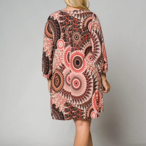 Plus Size Swing Dress with Pockets - Picture 3 of 5